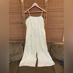 Banana Republic Yellow Striped Jumpsuit